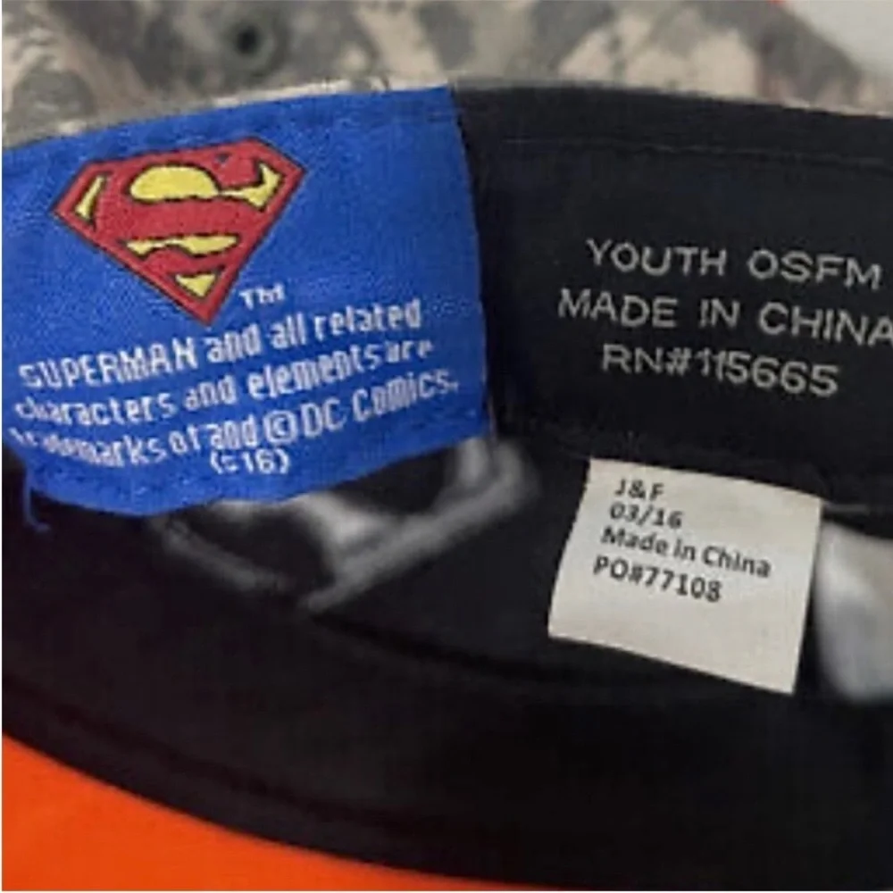 DC Comics Youth Superman Camouflage SnapBack Hat